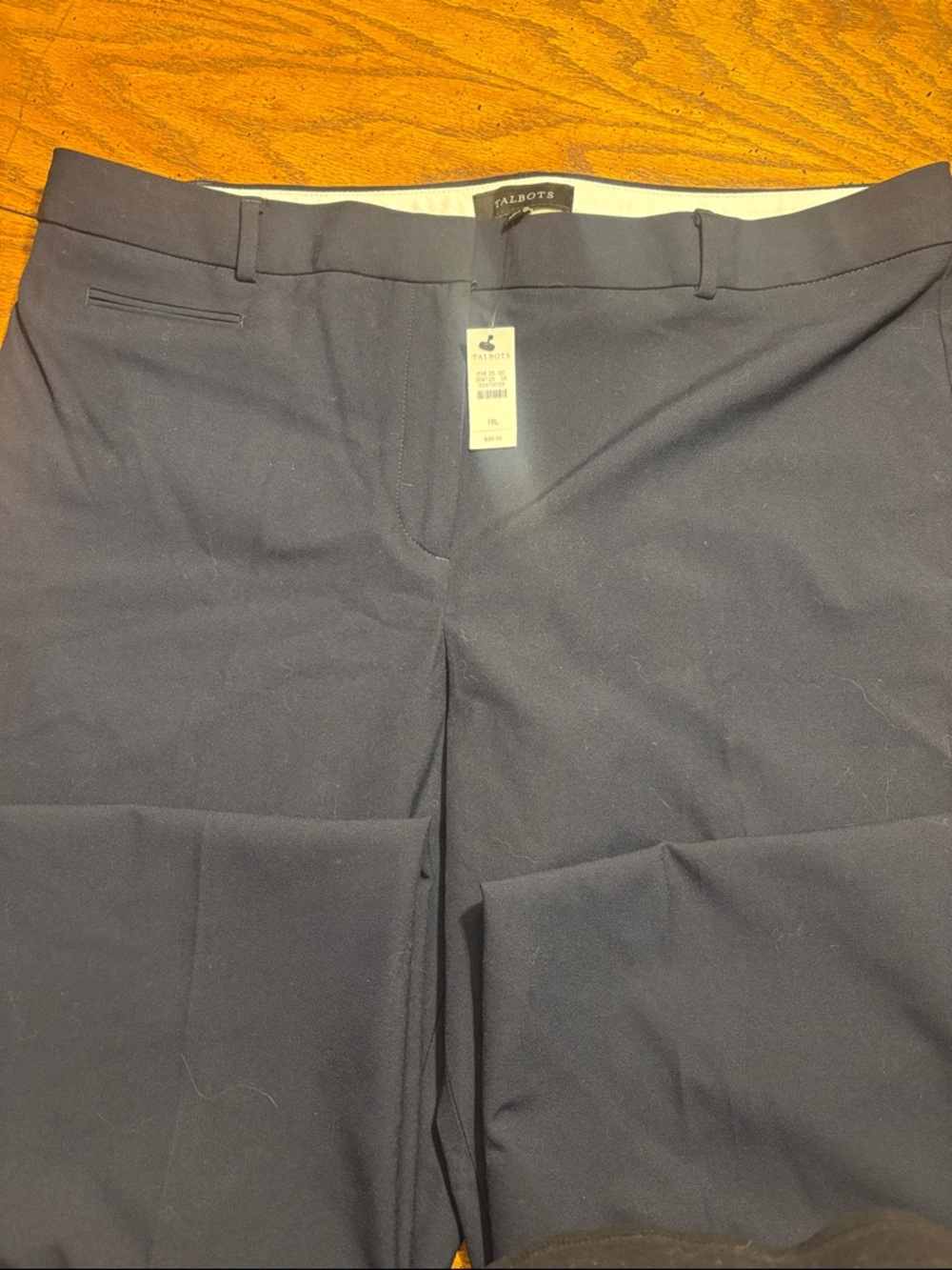 Talbots Tall Dark Navy Tailored Straight-Leg Pants